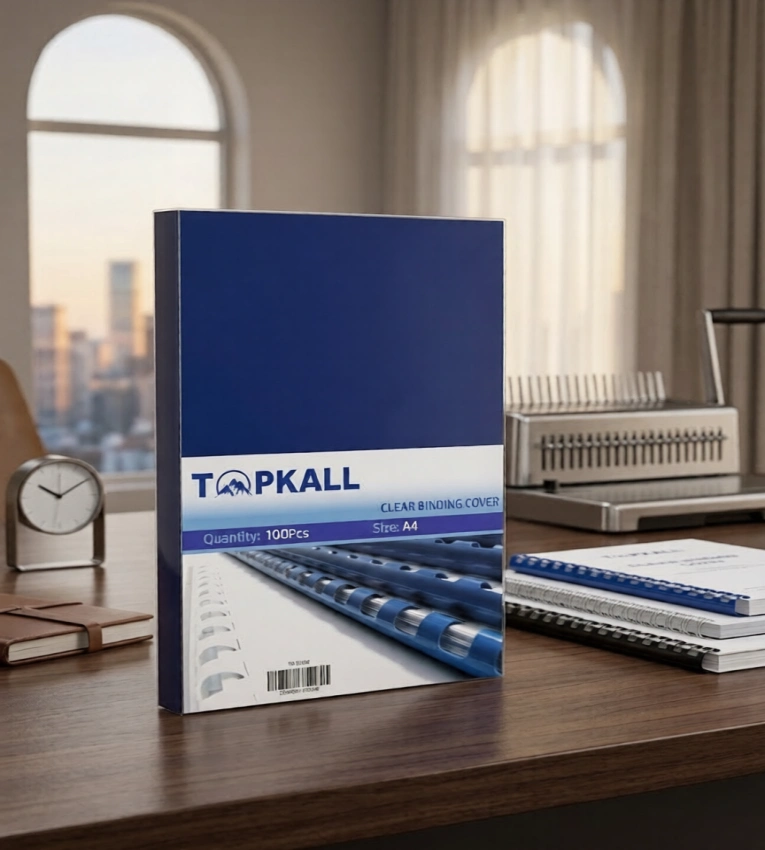 Couverture de Reliure Transparente A4 TOPKALL – Pack 100 Pièces